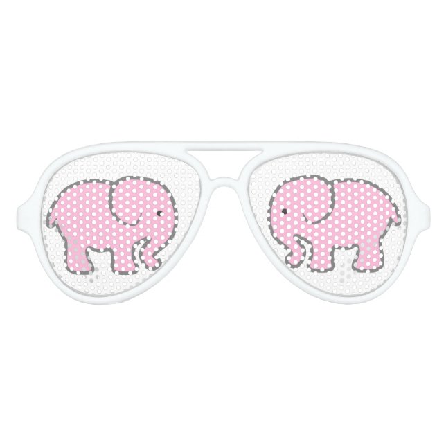 Lunettes De Fête Aviateur Voir les éléphants roses (Devant)