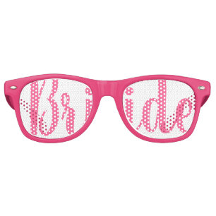 Lunettes de fête de swag BRIDE rose
