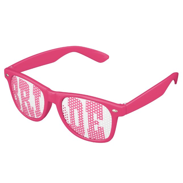 Lunettes de fête de swag BRIDE rose (Angulaire)
