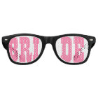 Lunettes de fête de swag BRIDE rose