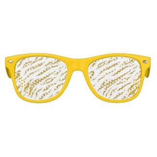 Lunettes De Fête Enfant Brayures dorées, motif rayures, peau de tigre