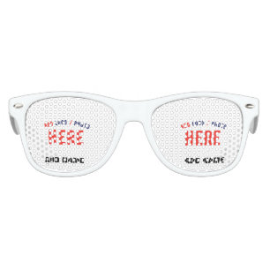 LUNETTES DE FÊTE ENFANT CADRE BLANC MODERNE ET PERSONNALISABLE