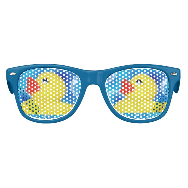 Lunettes De Fête Enfant Caoutchouc jaune en bulles (Devant)