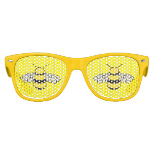 Lunettes De Fête Enfant Carton d'abeille Jaune