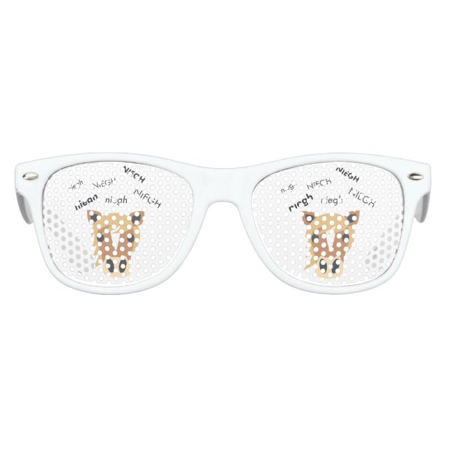 Lunettes De Fête Enfant Cheval de Neigh mignon Emoji (Devant)