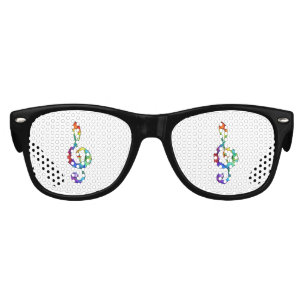 Lunettes De Fête Enfant Clé de musique arc-en-ciel