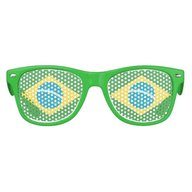 Lunettes De Fête Enfant Drapeau du Brésil (Devant)
