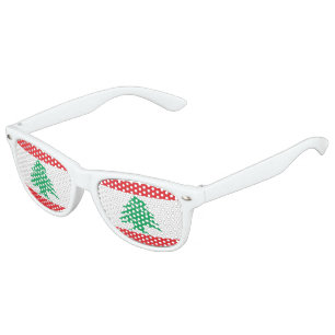 Lunettes De Fête Enfant Drapeau du Liban, Drapeau libanais amusant