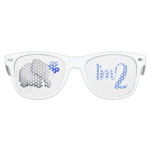 Lunettes De Fête Enfant Eléphant 2 Anniversaire du bébé mou d'âge pers