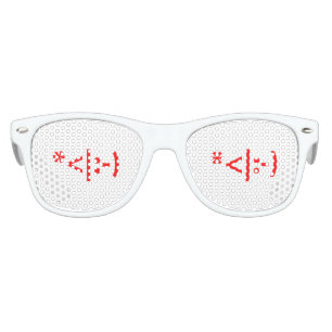 Lunettes De Fête Enfant Elfe de Noël Emoticon Xmas ASCII Texte Art