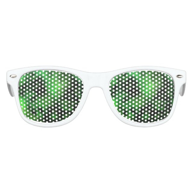 Lunettes De Fête Enfant Funky Neon Green Emerald Halloween Abstrait (Devant)