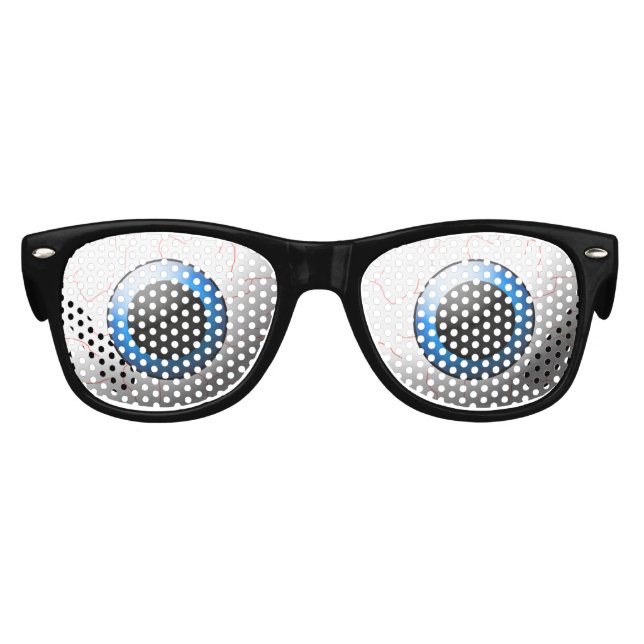 Lunettes De Fête Enfant Goofy Bloodshot Blue Eyeballs Halloween (Devant)