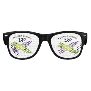 Lunettes De Fête Enfant Green Purple Artist Crayons Enfant fête d'annivers