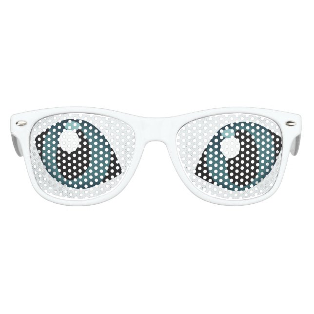 LUNETTES DE FÊTE ENFANT GROS CHAT AUX YEUX BLEUS. CHAT ALIEN EXTRATERRESTR (Devant)