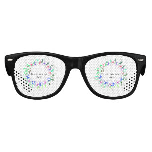 Lunettes De Fête Enfant guirlande colorée couronne de Noël mot nom texte