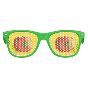 Lunettes De Fête Enfant Happy Worm En Pomme Rouge