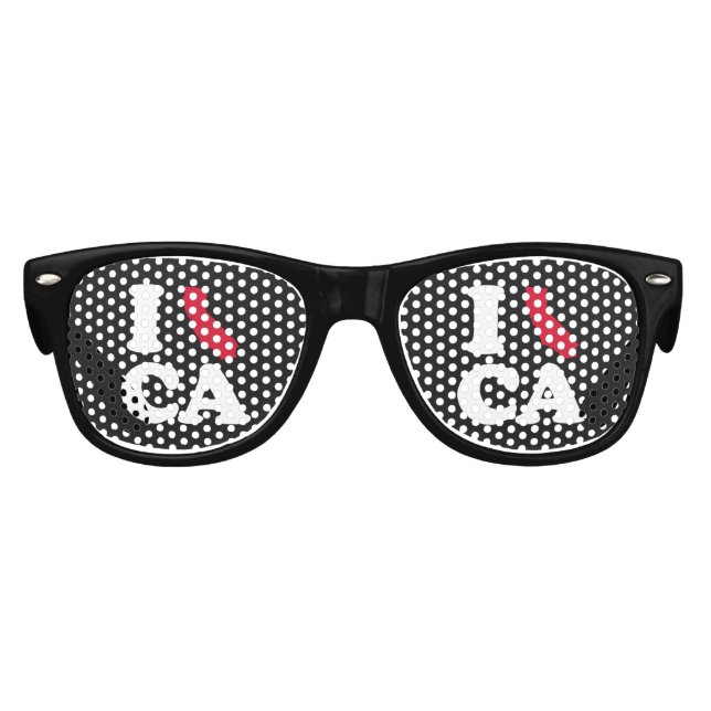 Lunettes De Fête Enfant I LOVE CALIFORNIA - CLASSIC - Carte Design -.png (Devant)