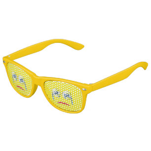 Lunettes De Fête Enfant Jaune pleurant triste mignon d'Emoji