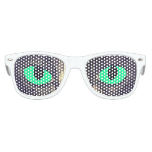 LUNETTES DE FÊTE ENFANT LES YEUX DE CHAT VERT. FELINE EMOJI EYES.