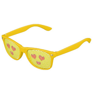 Lunettes De Fête Enfant Les yeux mignons du coeur Aiment l'Emoji Jaune