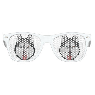 Lunettes De Fête Enfant L'illustration poursuit le chien de traîneau