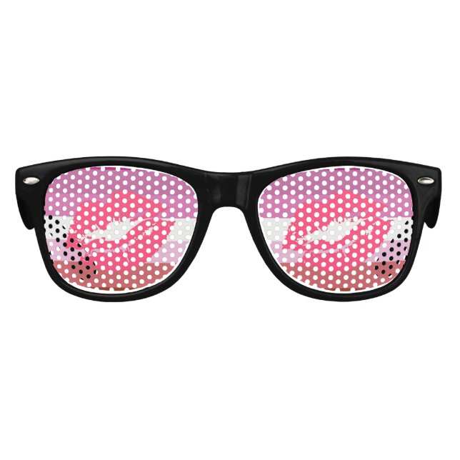 LUNETTES DE FÊTE ENFANT LIPSTICK LESBIAN FIDE FLAG STRIPES DESIGN - 2014 (Devant)