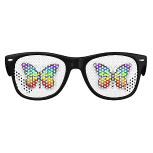 Lunettes De Fête Enfant Monarque papillon arc-en-ciel