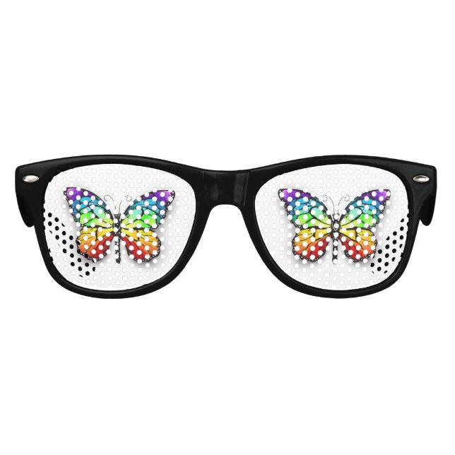 Lunettes De Fête Enfant Monarque papillon arc-en-ciel (Devant)