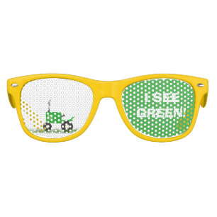 Lunettes De Fête Enfant Nuances vertes de partie de tracteur