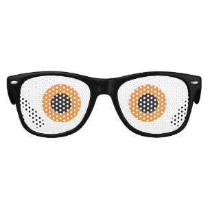 Lunettes De Fête Enfant Orange et yeux noirs drôles fête d'Halloween