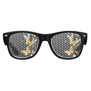 Lunettes De Fête Enfant Papillons blancs et dorés