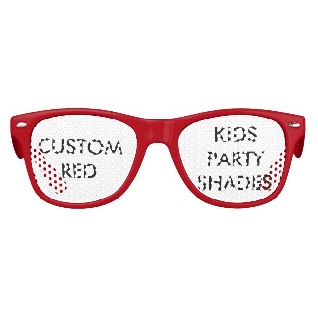 Lunettes De Fête Enfant Personnalisé Enfants Red Retro Party Shades (Devant)