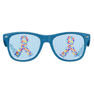Lunettes De Fête Enfant Sensibilisation sur l'autisme Ruban Cute Bleu