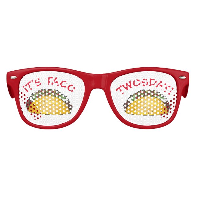 Lunettes De Fête Enfant Taco TWOSday Mardi 2 Anniversaire fête Fiesta (Devant)