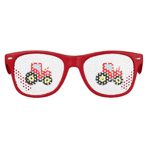 Lunettes De Fête Enfant Tracteur rouge de jouet