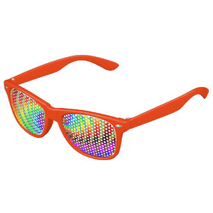 Lunettes De Fête Enfant Trou de ver fractal art orange