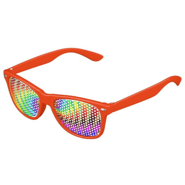 Lunettes De Fête Enfant Trou de ver Fractal Art Orange (Angle)