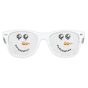 Lunettes De Fête Enfant Visage mignon de bonhomme de neige d'hiver