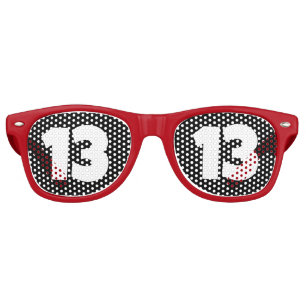 LUNETTES DE FÊTE RETRO 13E ANNIVERSAIRE 13 FÊTES SOLEIL TOMBES