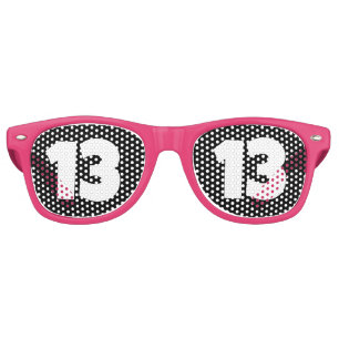 LUNETTES DE FÊTE RETRO 13E ANNIVERSAIRE 13 FÊTES SOLEIL TOMBES