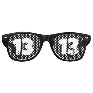 LUNETTES DE FÊTE RETRO 13E ANNIVERSAIRE 13 FÊTES SOLEIL TOMBES
