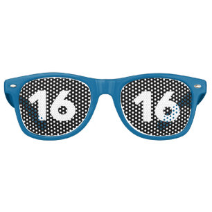 LUNETTES DE FÊTE RETRO 16E ANNIVERSAIRE 16 NOVELTY SOLEIL TONS