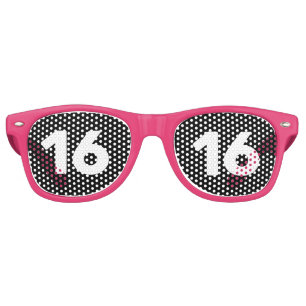 LUNETTES DE FÊTE RETRO 16E ANNIVERSAIRE 16 NOVELTY SOLEIL TONS