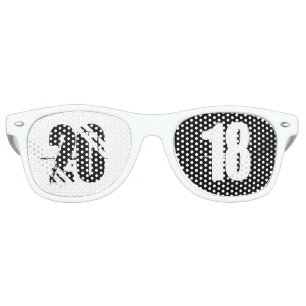 Lunettes De Fête Retro "2018" nuances de partie
