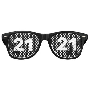 LUNETTES DE FÊTE RETRO 21E ANNIVERSAIRE 21 NOVELTY SOLEIL TONS