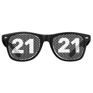 LUNETTES DE FÊTE RETRO 21E ANNIVERSAIRE 21 NOVELTY SOLEIL TONS