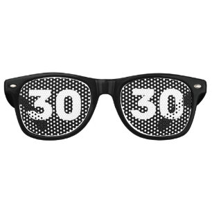 LUNETTES DE FÊTE RETRO 30E ANNIVERSAIRE 30 NOVELTY SOLEIL TONS