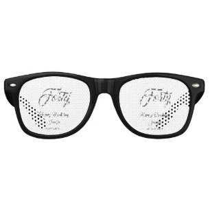 Lunettes De Fête Retro 40ème lettre quarantième anniversaire ajouter nom