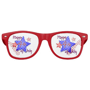 Lunettes De Fête Retro 4 juillet heureux