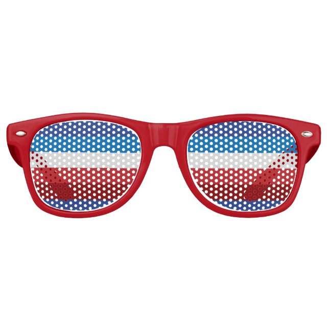 Lunettes De Fête Retro 4 juillet Multicolor Rétro (Devant)